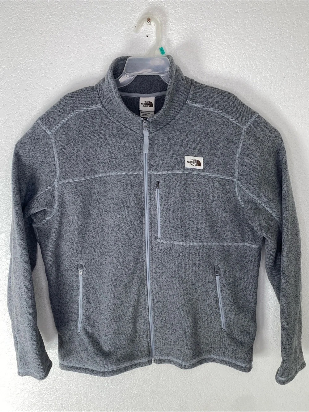The North Face Men’s Gordon Lyons Heather Gray Full-Zip Fleece Jacket Size XL